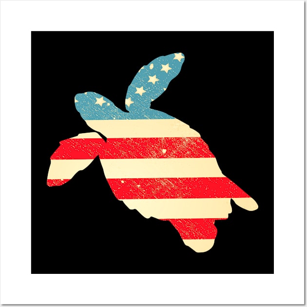 American Flag Turtle Wall Art by finchandrewf